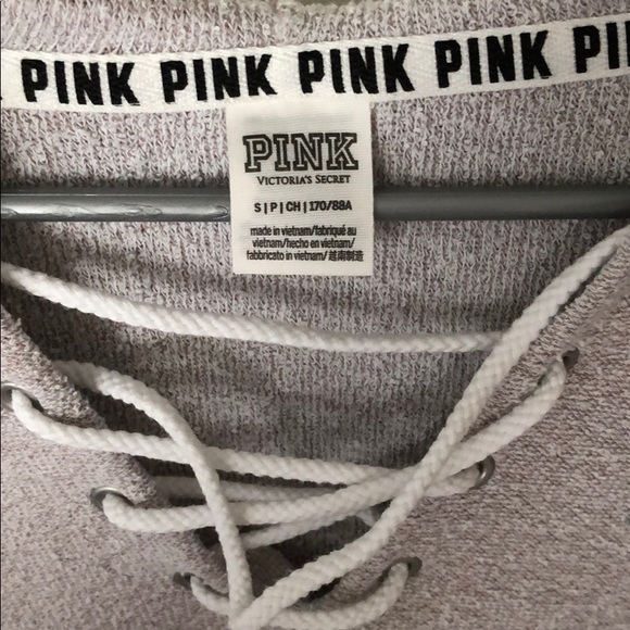 VS PINK Lace up Hoodie - Picture 3 of 4